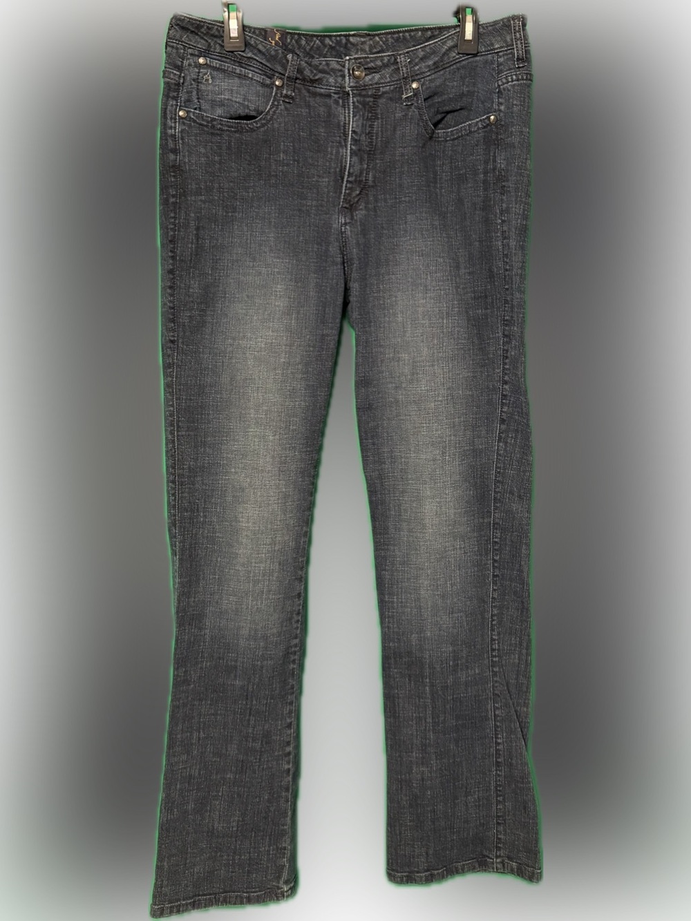 Aura Women's Gray Bootcut Jeans 12 Tall